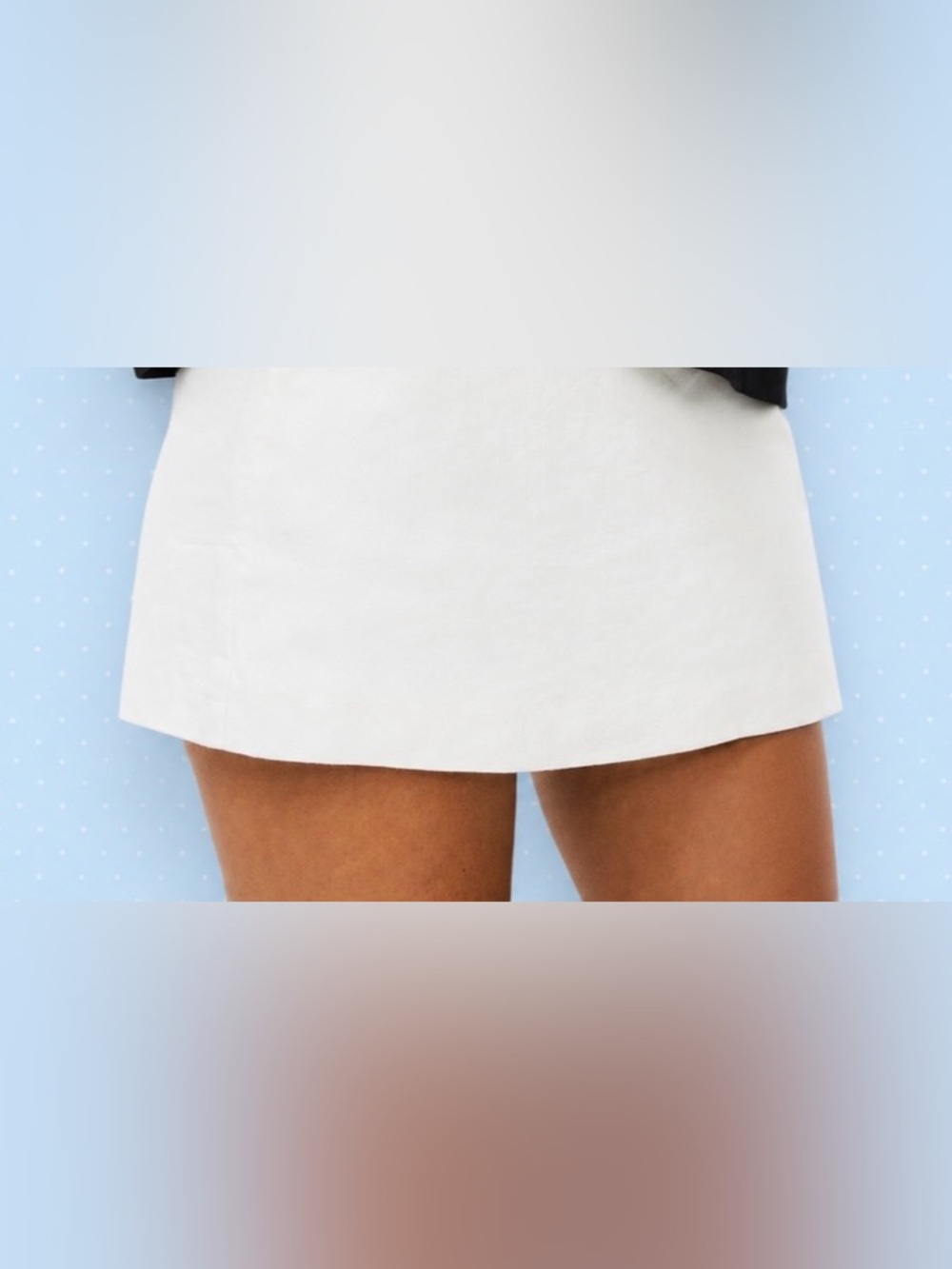 Aritzia White Linen Skort Size 4